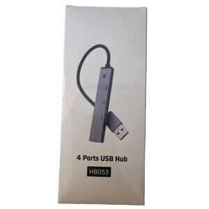 4 Ports USB Hub HB053 Aluminum Compact Design For PC/Laptop